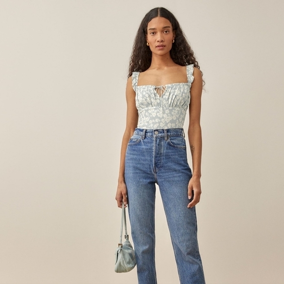 Reformation Cortese Top in Sofie size 12 NWT - Picture 5 of 11